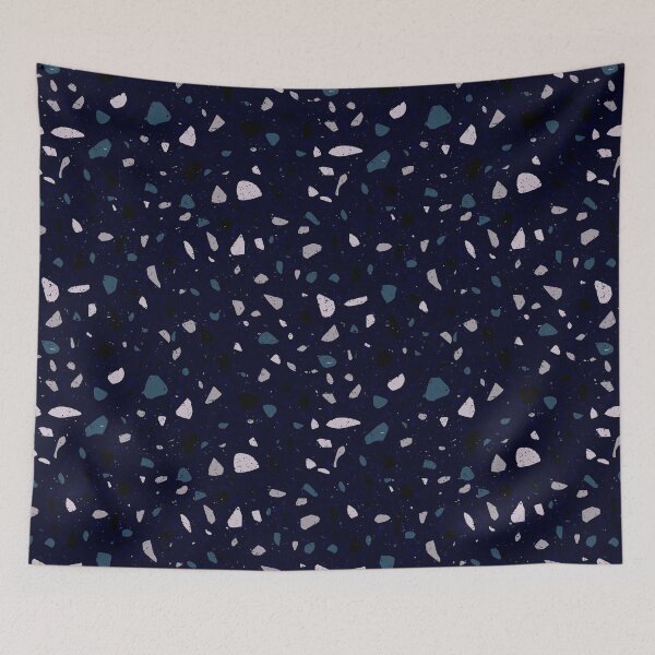 Item preview, Dark Blue Terrazzo Marble Pattern designed and sold by thesnowwhyte.