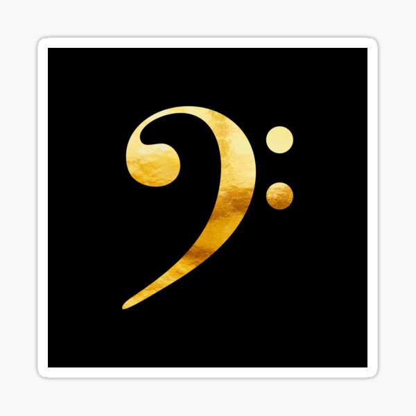 Item preview, Golden Baseline Beat Bass Clef music symbol designed and sold by Glimmersmith.