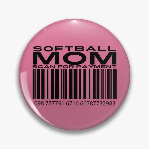 Item preview, Softball Mom Scan For Payment | Softball Mommy | Favorite Softball Player | Softball Mom | Barcode (White Lettering Available) designed and sold by Wavecrest Wearables.