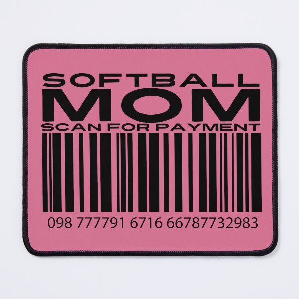 Item preview, Softball Mom Scan For Payment | Softball Mommy | Favorite Softball Player | Softball Mom | Barcode (White Lettering Available) designed and sold by Wavecrest Wearables.