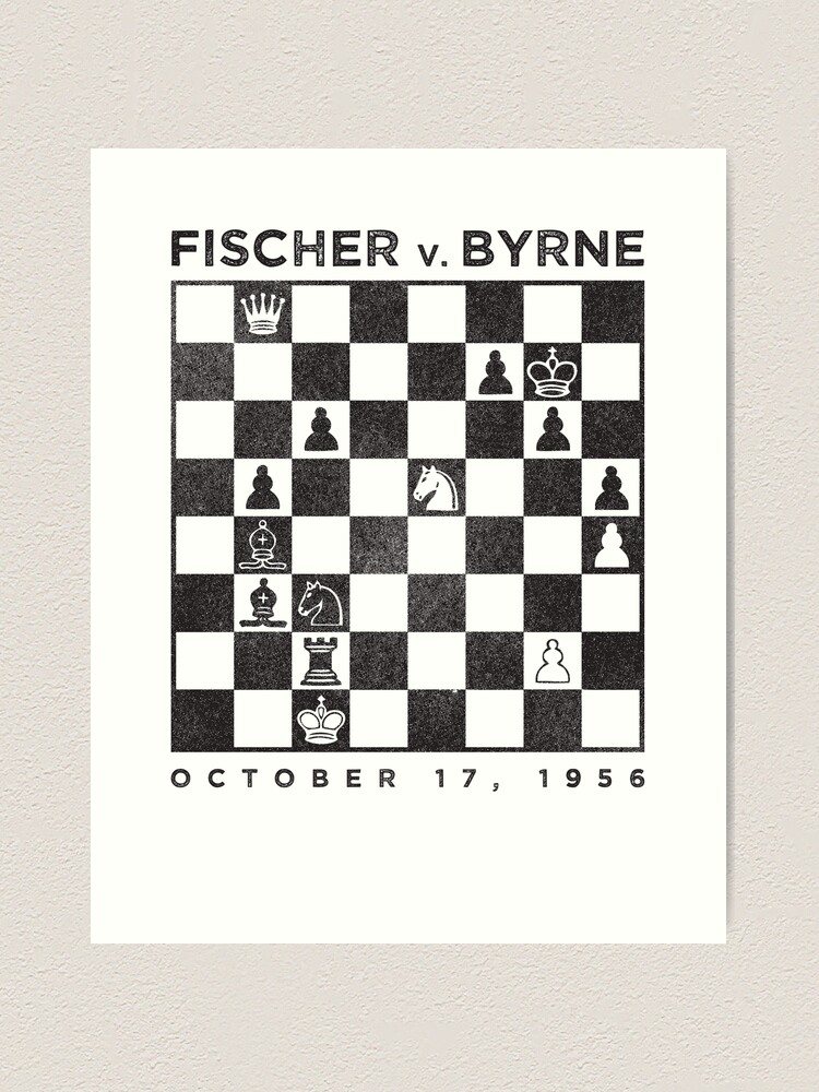 Chess 'Game of the Century' - Byrne v Fischer 1956 Art Print for Sale by  fourthreethree