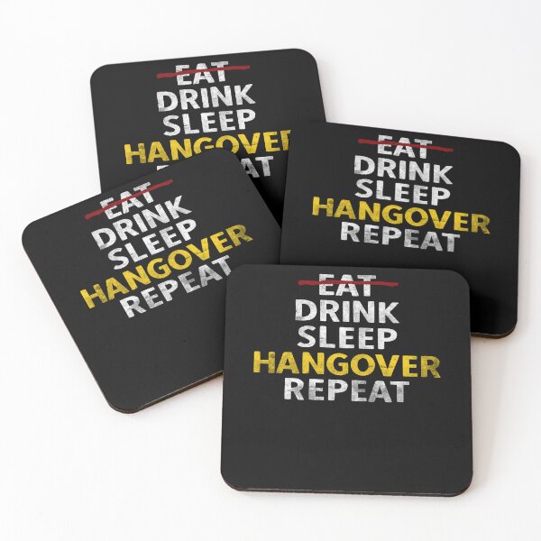 Item preview, Eat Drink Sleep Hangover Repeat Vintage Party Hangover designed and sold by YoungESC.