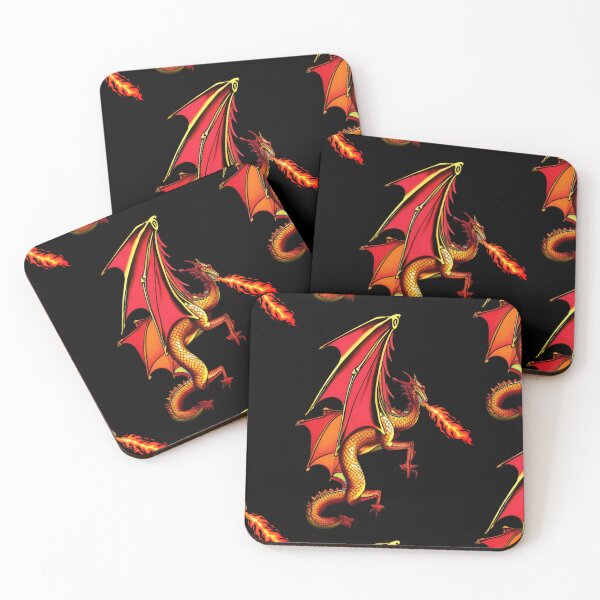 Item preview, COOL FIRE BREATHING DRAGON FACING RIGHT designed and sold by sailorsam1805.