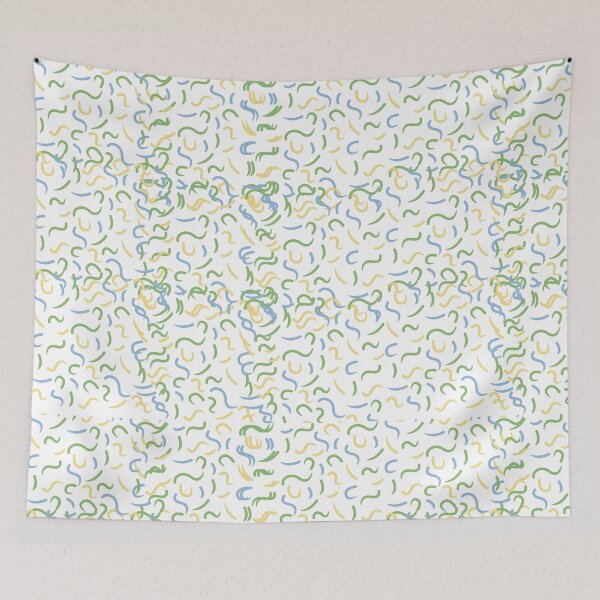 Item preview, Blue and yellow pattern, artist, artwork, designed and sold by Lessonsprint.