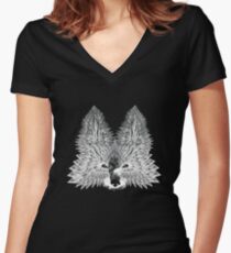 Crystal Fox Women's Fitted V-Neck T-Shirt