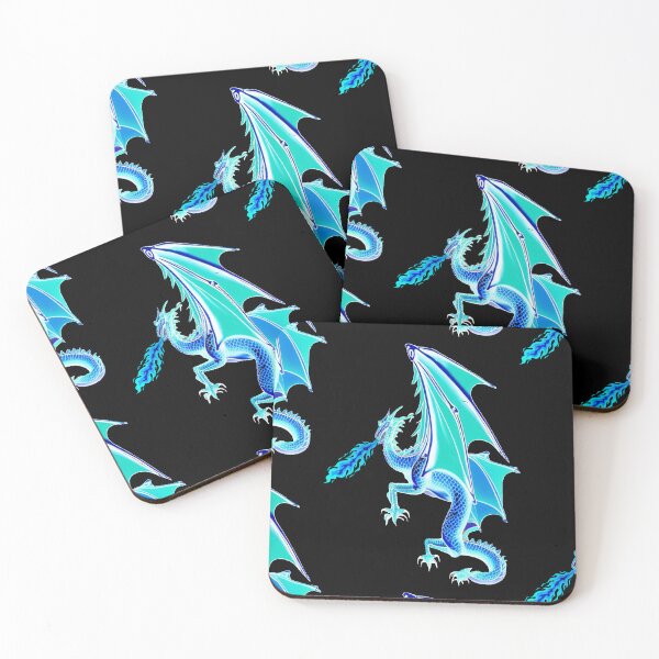 Item preview, FIREBREATHING BLUE DRAGON FACING TO HIS LEFT designed and sold by sailorsam1805.