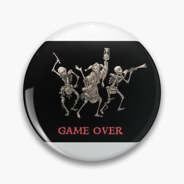 Item preview, skeleton game over designed and sold by holo 2000.