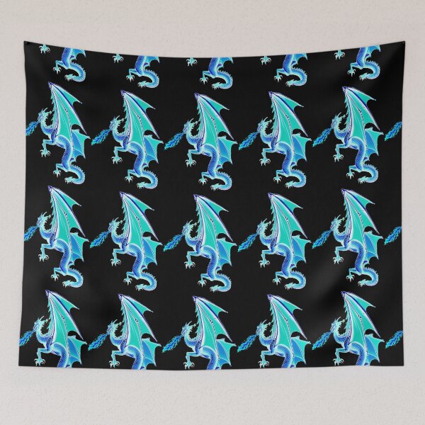 Item preview, FIREBREATHING BLUE DRAGON FACING TO HIS LEFT designed and sold by sailorsam1805.