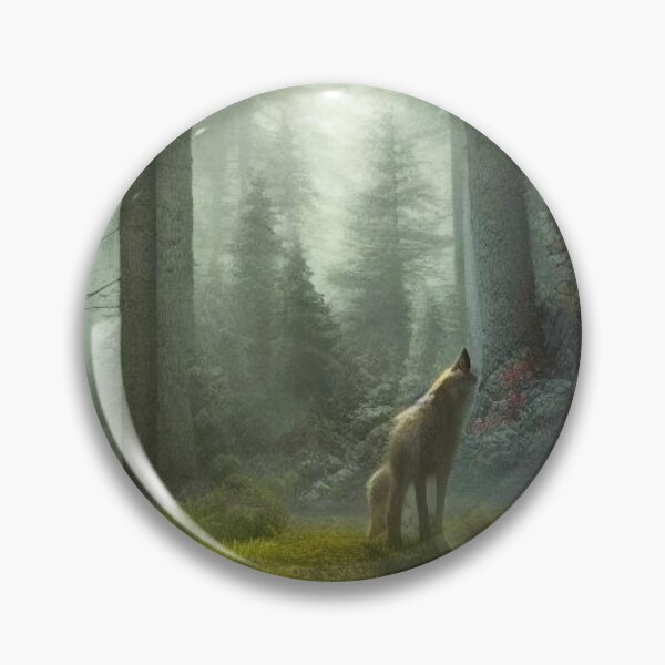 Item preview, Wolf howling among trees designed and sold by ArtySaxon.