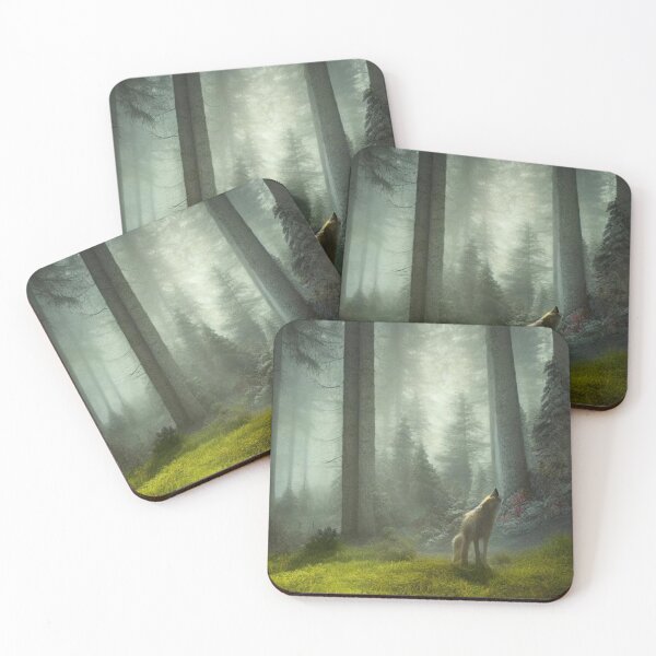 Item preview, Wolf howling among trees designed and sold by ArtySaxon.