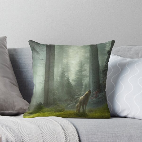 Item preview, Wolf howling among trees designed and sold by ArtySaxon.