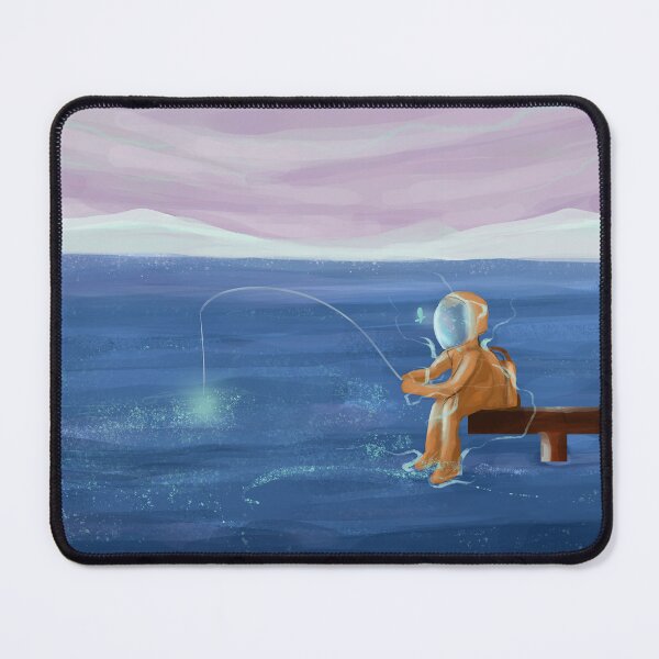 Item preview, Astronaut fishing | Fantasy art  designed and sold by Leafy Impressions.
