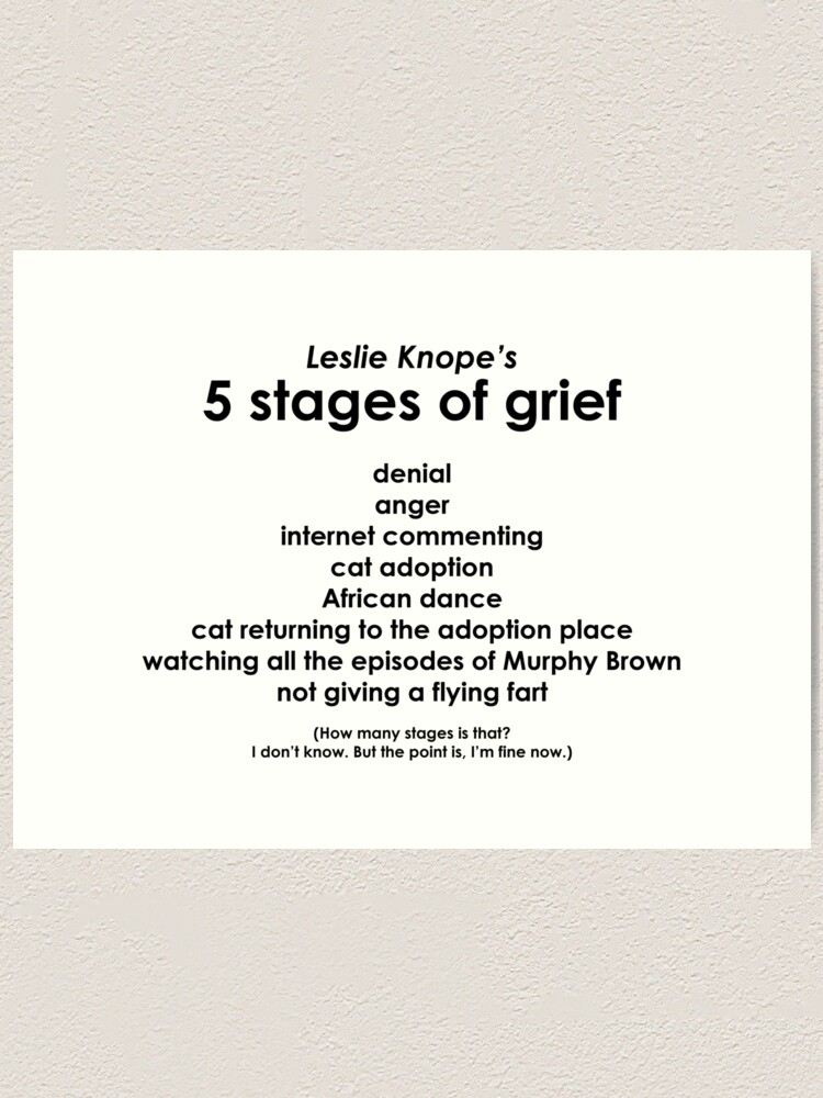 Stages Of Grief Art Print By Kayslominator Redbubble