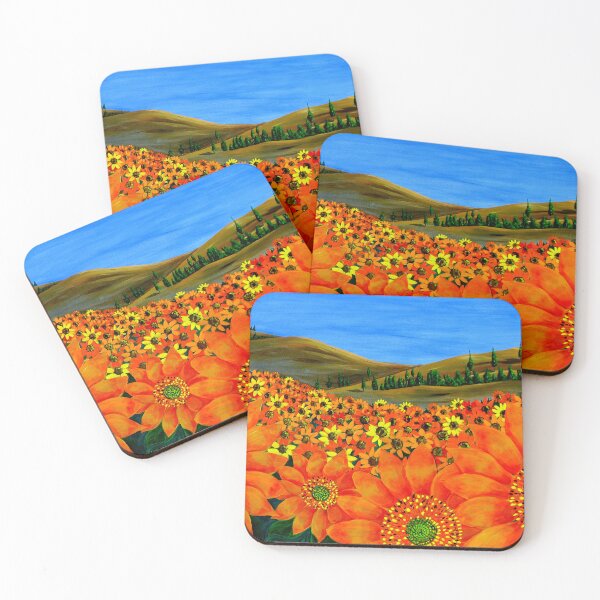 Item preview, "Sunflower Field" Original Floral Nature Painting designed and sold by Michael Arnold.