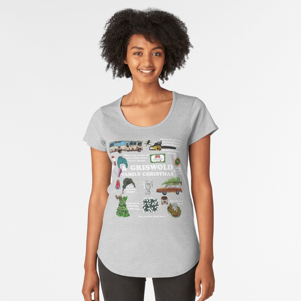 Christmas Vacation Collage Premium Scoop T-Shirt