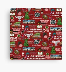 Christmas Vacation Collage Canvas Print