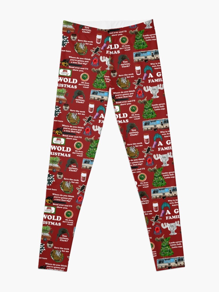 Leggings, Christmas Vacation Collage designed and sold by birchandbark
