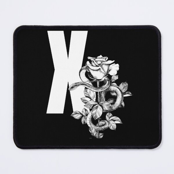 Item preview, X Botanical Monogram. Peony snake floral letter designed and sold by Emotionsy.
