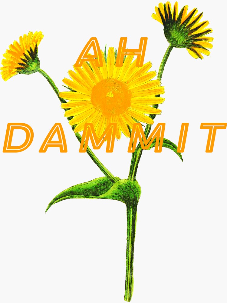 Thumbnail 3 of 3, Sticker, Dammit designed and sold by WildRootsArt.