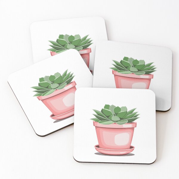 Item preview, Echeveria succulent houseplant in clay pot designed and sold by Mashusha-art.