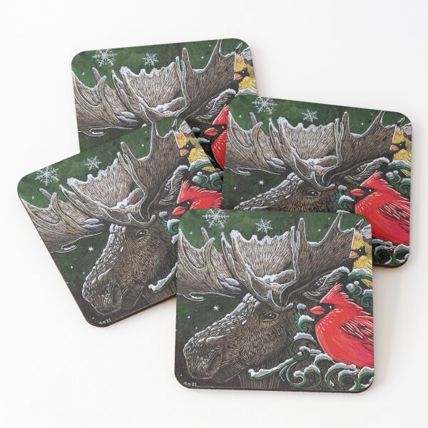 Item preview, Christmas Moose and Cardinals designed and sold by Ty Meier.