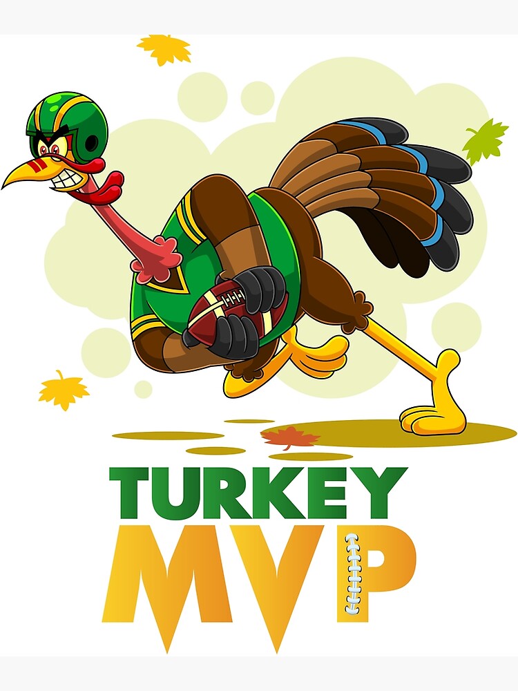 Thanksgiving turkey football player coach fan' Sticker