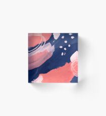 Pink Abstraction Acrylic Block