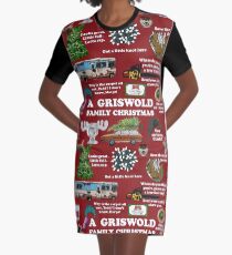 Weihnachtsferien-Collage T-Shirt Kleid