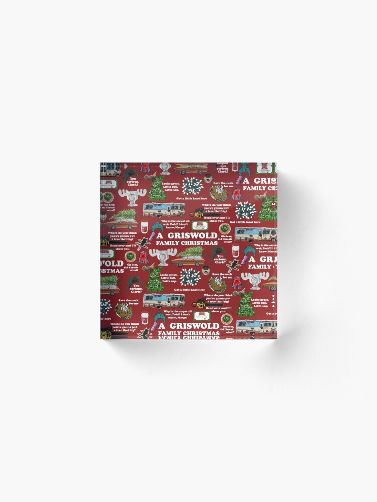 Alternate view of Christmas Vacation Collage Acrylic Block