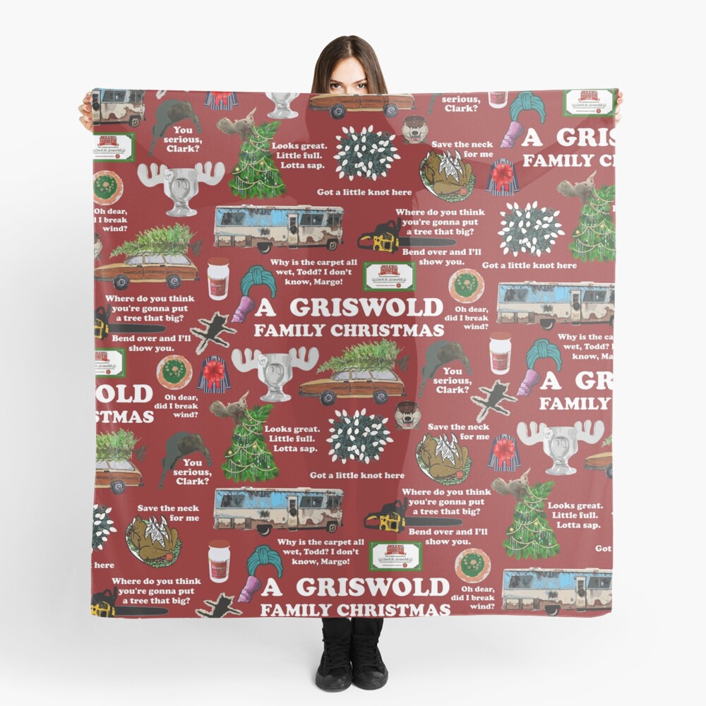 Christmas Vacation Collage Scarf