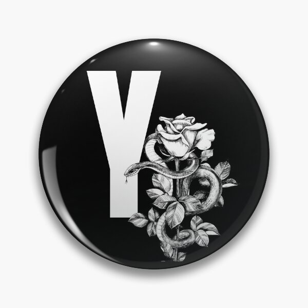 Item preview, Y Botanical Monogram. Peony snake floral letter designed and sold by Emotionsy.