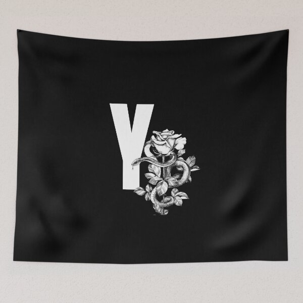 Item preview, Y Botanical Monogram. Peony snake floral letter designed and sold by Emotionsy.