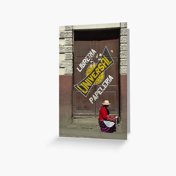 Un message sur la porte - Bolivie Carte de vœux