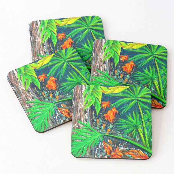 Item preview, "Philodendrons" original signed nature painting on canvas designed and sold by Michael Arnold.