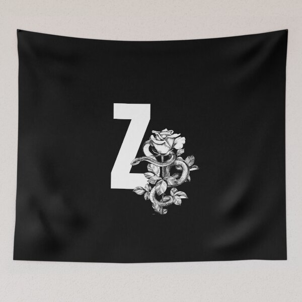 Item preview, Z Botanical Monogram. Peony snake floral letter designed and sold by Emotionsy.