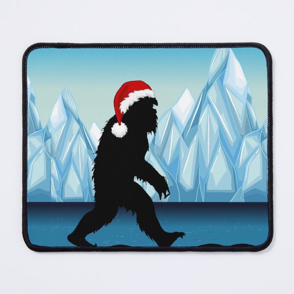 Item preview, Bigfoot Walking in the North Pole wearing a Santa Hat designed and sold by FlippinTurtles.