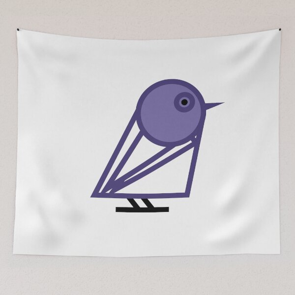 Item preview, Birdopolis Geometrical Bird Wintertime Mauve designed and sold by Pixel4Art.