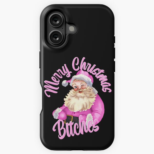 Item preview, VINTAGE PINK SANTA, MERRY XMAS BITCHES, RETRO SANTA, PINK XMAS,  designed and sold by R B Chrystal.