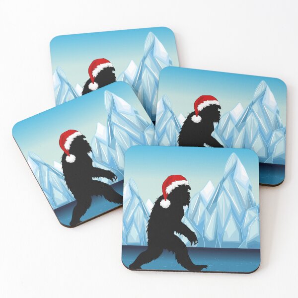 Item preview, Bigfoot Walking in the North Pole wearing a Santa Hat designed and sold by FlippinTurtles.