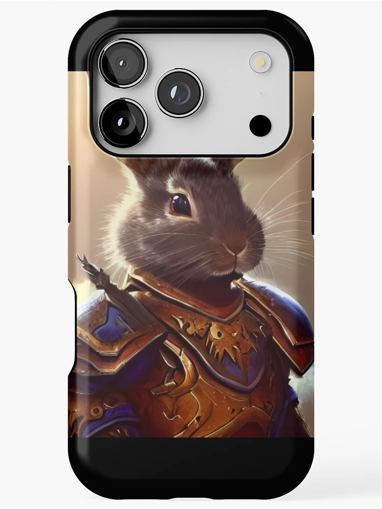 Thumbnail 1 of 4, iPhone Case, AI Generated Art, War Rabbit designed and sold by RabbitHoleMI.