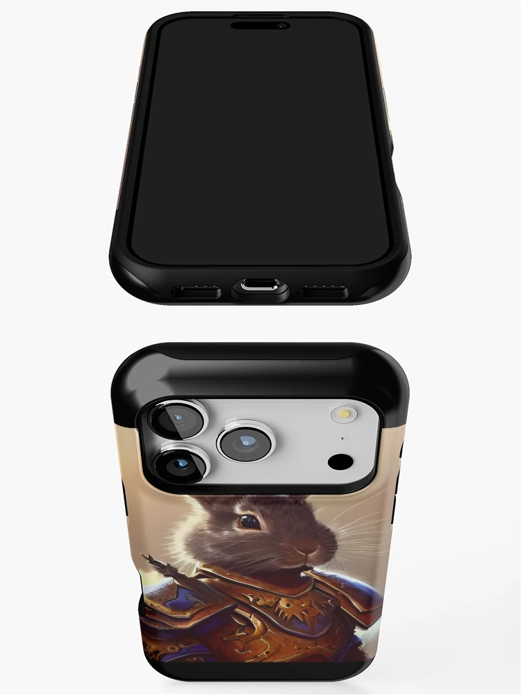 Thumbnail 3 of 4, iPhone Case, AI Generated Art, War Rabbit designed and sold by RabbitHoleMI.