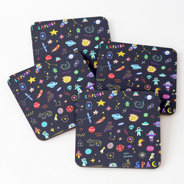 Item preview, Trippy space exploration pattern - cute space lover design  designed and sold by Theleochick.