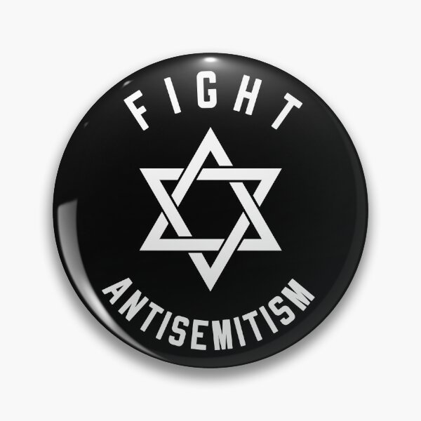Item preview, Fight Against Anti-Semitism Black and White Star of David designed and sold by nookworker.
