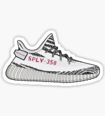 Yeezy 350 Boost Zebra Minimalist Illustration Sticker