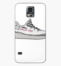 Yeezy 350 Boost Zebra minimalistische Darstellung Hülle & Klebefolie für Samsung Galaxy