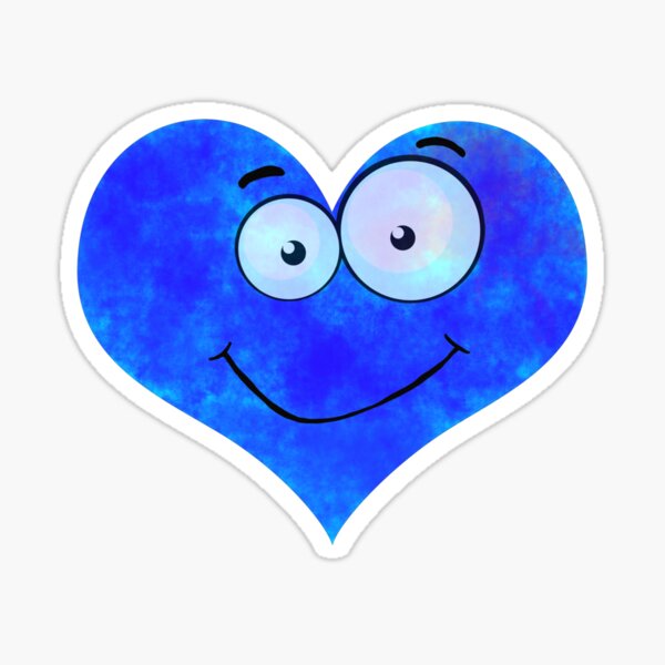 Blue Smiley Face Stickers for Sale