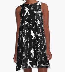 Elvis Presley Muster A-Linien Kleid