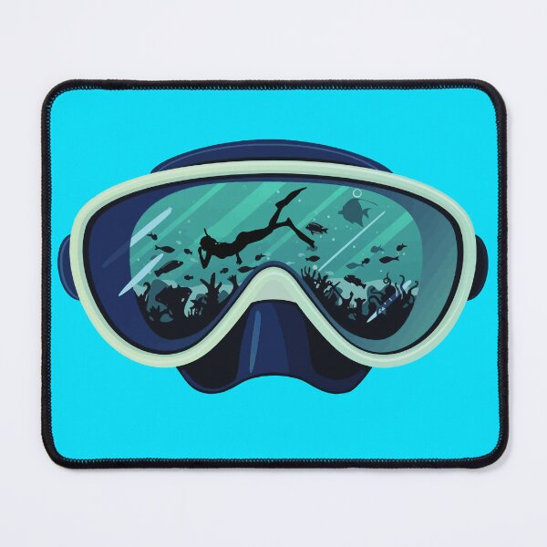 Item preview, Snorkeling Diver Diving Underwater Diver Mask designed and sold by Surfer Dave Designs.