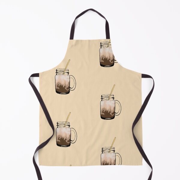 Item preview, Iced coffee swirl in a glas jar with a straw  designed and sold by Malva-and-Co.
