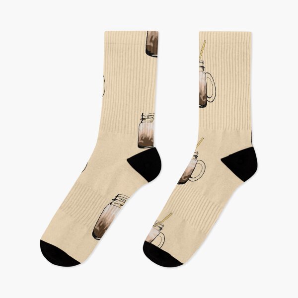 Item preview, Iced coffee swirl in a glas jar with a straw  designed and sold by Malva-and-Co.